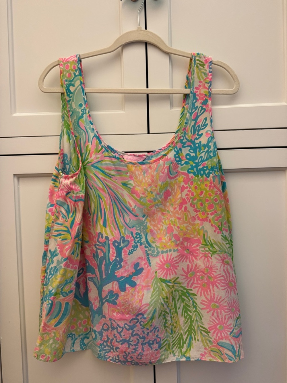Lilly Pulitzer Multicolor Floral Print Top - Pink, Blue, Green
